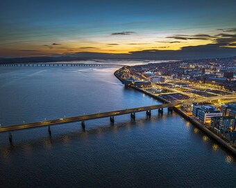 Dundee Waterfront/City Quay Sunset, Scotland - A3, A2 or A1 Scottish Fine Art Photo Print Signed - Free UK Delivery