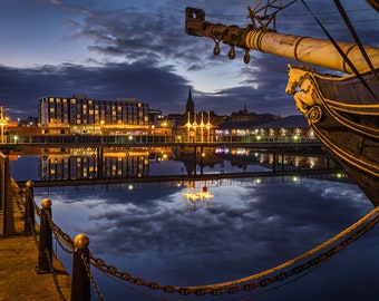 Frigate Unicorn & City Quay - Dundee, Scotland - A3, A2 or A1 Scottish Fine Art Photo Print Signed - Free UK Delivery