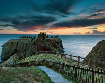 Dunnottar Castle Dawn, Stonehaven, Scotland - A3, A2 or A1 Scottish Fine Art Photo Print Signed - Free UK Delivery