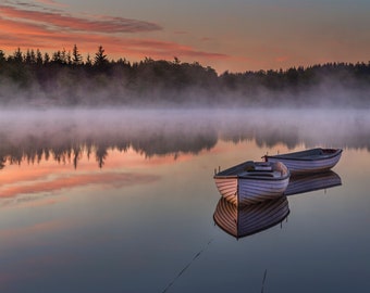 A5 Greeting Card featuring Unique Scotland Landscape - Loch Rusky, Stirling