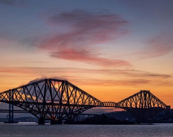Forth (Rail) Bridge Sunset, Scotland - A3, A2 or A1 Scottish Fine Art Photo Print Signed - Free UK Delivery