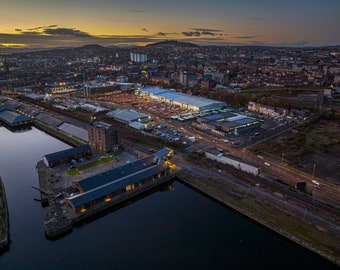 Dundee City Quay Sunset, Scotland Fine Art Photo Print
