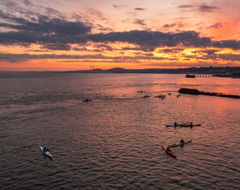 Broughty Ferry Kayak Sunset, Dundee, Scotland - A3, A2 or A1 Scottish Fine Art Photo Print Signed - Free UK Delivery