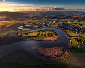 River Forth Aerial, Stirling, Scotland - A3, A2 or A1 Scottish Fine Art Photo Print Signed - Free UK Delivery