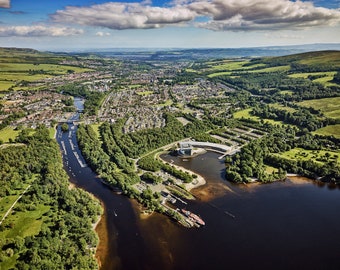 Loch Lomond Shores Aerial Photo Print, Scottish Fine Art