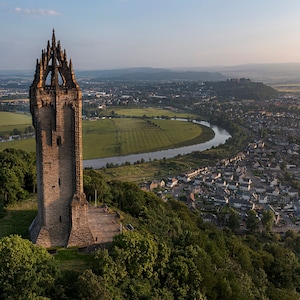 Wallace Monument & Stirling Castle, Scotland - A3, A2 or A1 Scottish Fine Art Photo Print Signed - Free UK Delivery