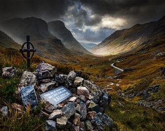 Ralston Cairn, Glencoe/Glen Coe, Scotland - A3, A2 or A1 Scottish Fine Art Photo Print Signed - Free UK Delivery