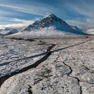 Winter at Buachaille Etive Mor, Glen Coe, Scotland - A3, A2 or A1 Scottish Fine Art Photo Print Signed - Free UK Delivery