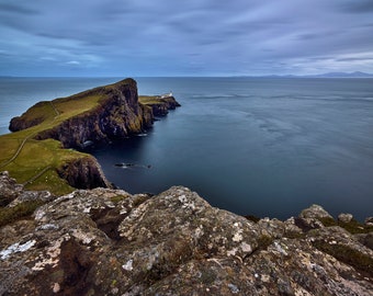 Neist Point Lighthouse Photo Print, Isle of Skye, Scottish Highlands, Signed