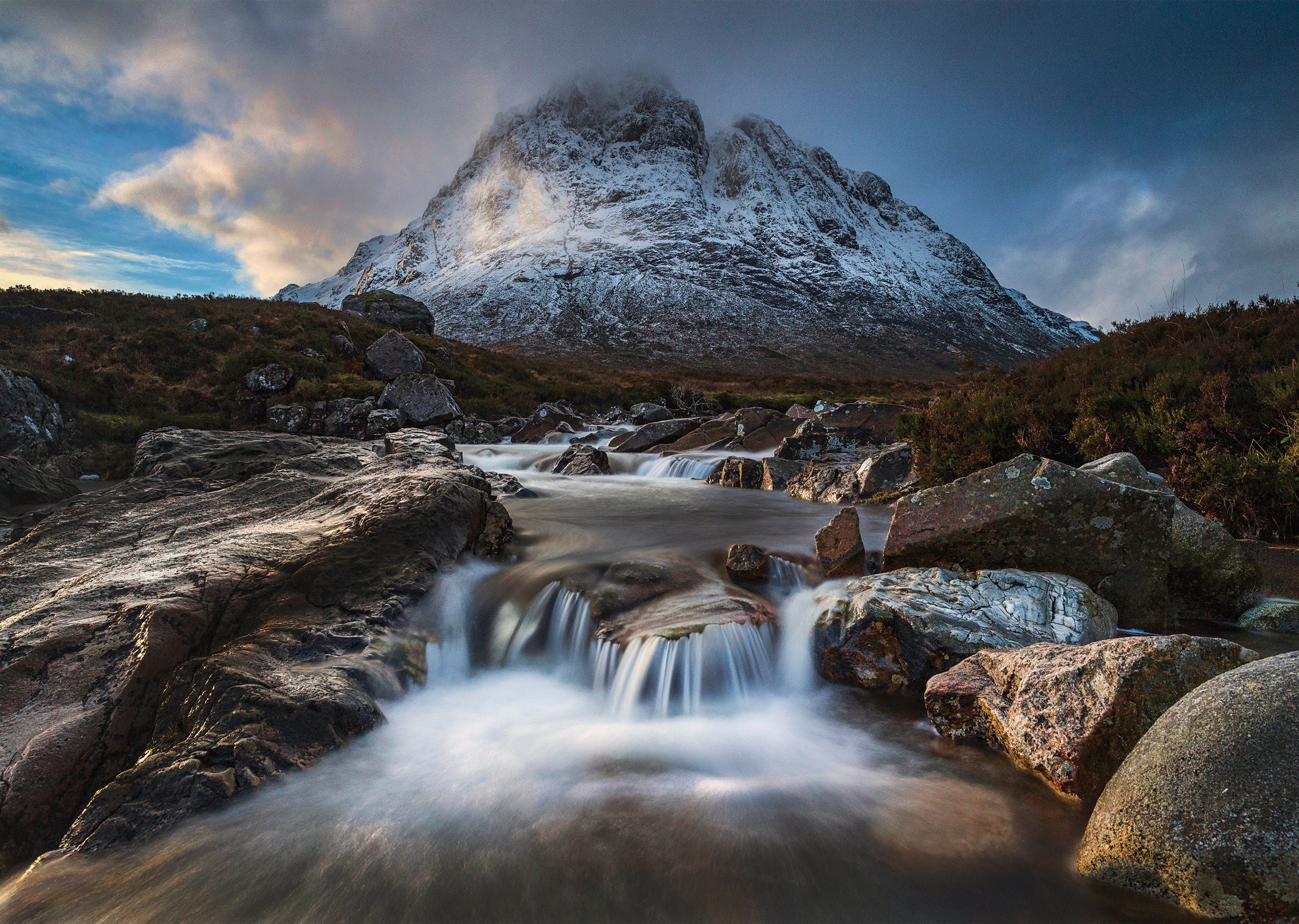 A5 Greeting Card featuring Unique Scotland Landscape - Etive Mor & River Coupall, Glen Coe