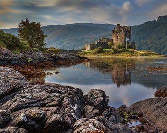 A5 Greeting Card featuring Unique Scotland Landscape - Eilean Donan Castle