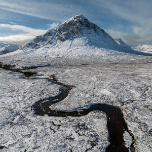 Winter at Buachaille Etive Mor, Glen Coe, Scotland - A3, A2 or A1 Scottish Fine Art Photo Print Signed - Free UK Delivery