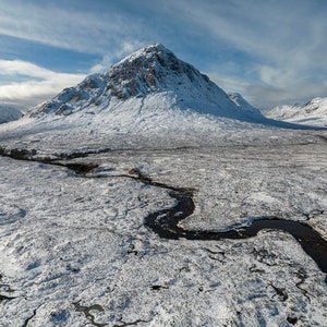 Winter at Buachaille Etive Mor, Glen Coe, Scotland - A3, A2 or A1 Scottish Fine Art Photo Print Signed - Free UK Delivery