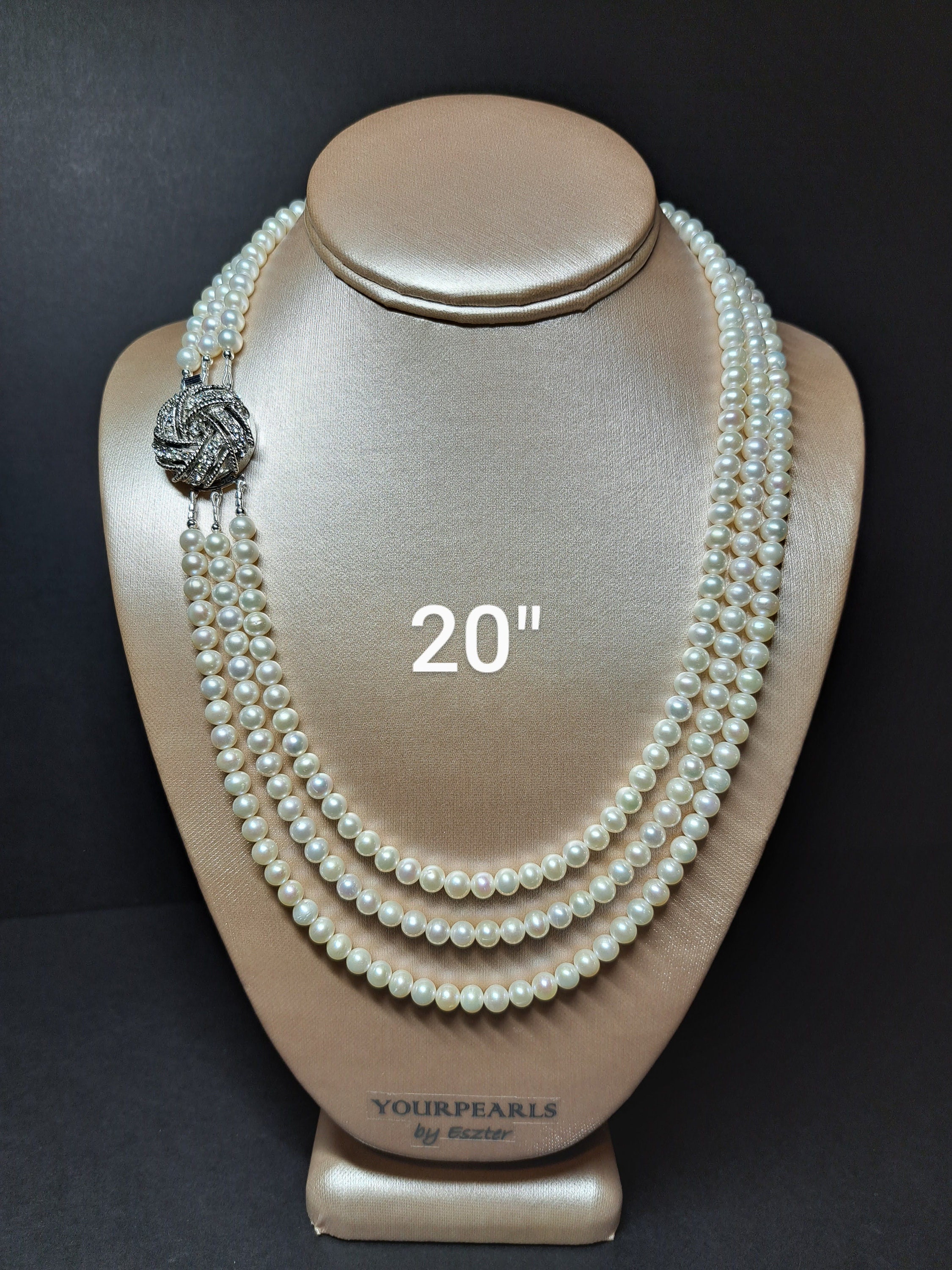 20 inch 6mm Genuine Sterling Silver Navajo Pearl Necklace – Country Lace  Boutique