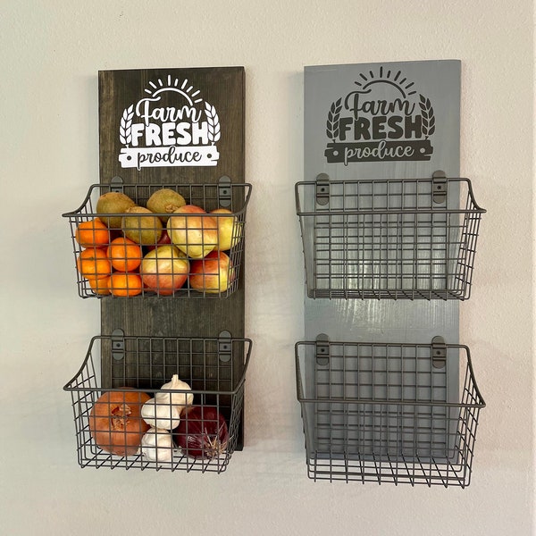 Produce Basket, Fruit and Vegetable basket, Produce Sign, Produce Storage Sign, Produce Basket Sign, Fruit and Vegetable Storage Baskets.