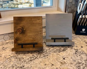 Soporte personalizado para libros de cocina, soporte de madera para libros de cocina, soporte para libros de recetas, regalo para el Día de la Madre, regalo para amantes de los libros, decoración para el hogar, regalo de San Valentín