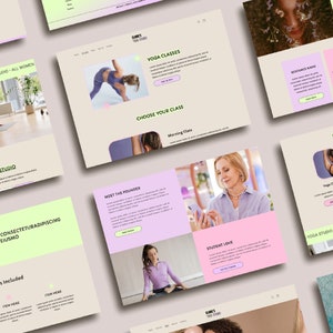 Claire Shopify Pagefly Website Template Bold & Colorful Website Wellness Website Template Studio Website image 2