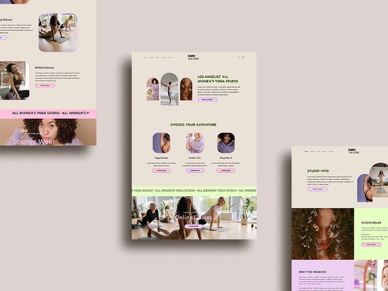 Claire Shopify Pagefly Website Template Bold & Colorful Website Wellness Website Template Studio Website image 6