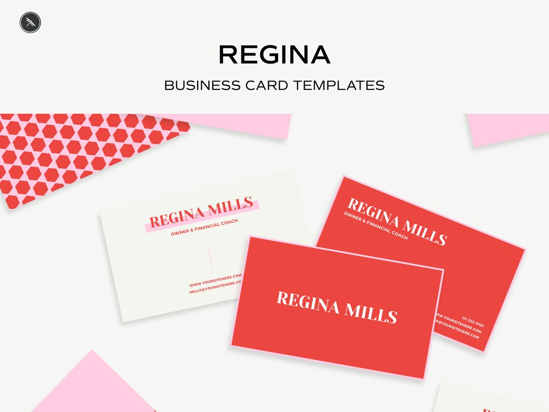 Regina Business Card Template Canva Business Card Print Design Template Modern & Bold Biz Card