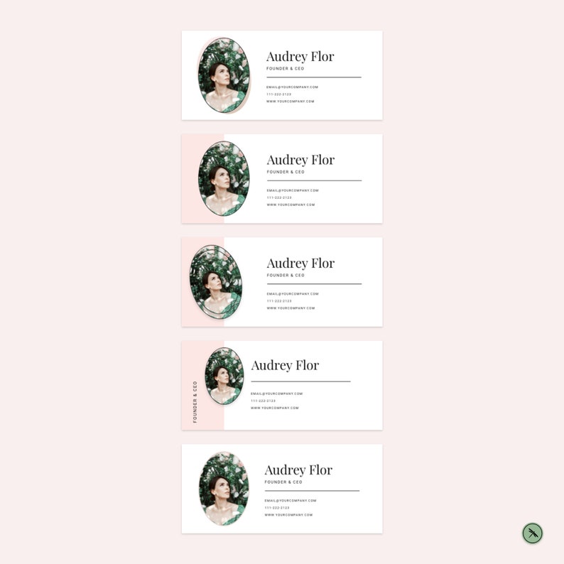 Audrey Email Signature Template Collection Adobe XD Gmail Email