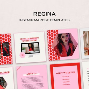 Regina Canva Instagram Post Template | Canva Templates | Social Media Templates | Bold & Modern Design | Coach Instagram Templates