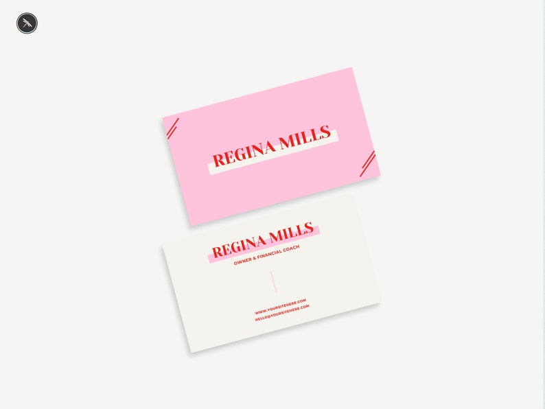 Regina Business Card Template Canva Business Card Print Design Template Modern & Bold Biz Card