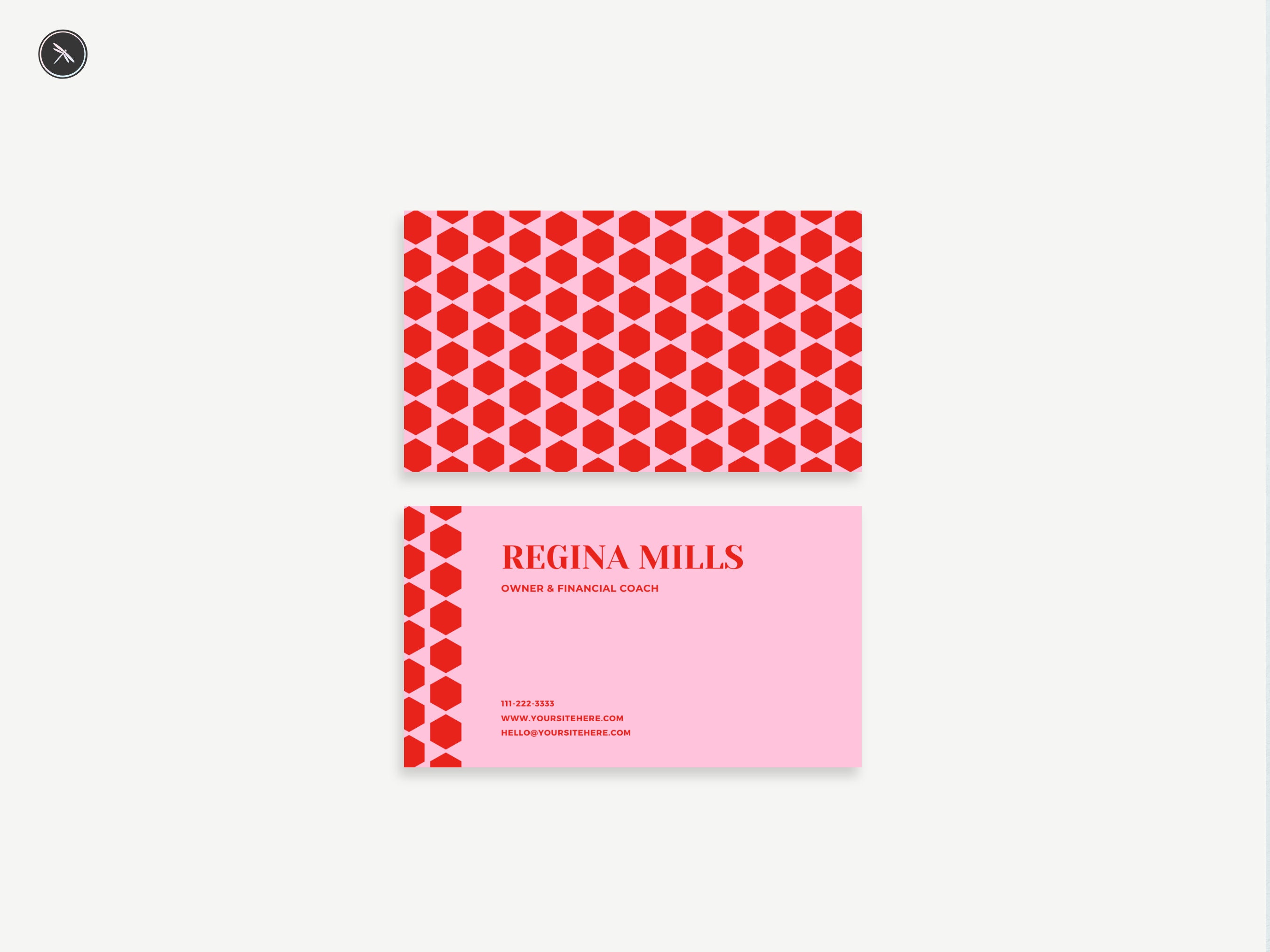 Regina Business Card Template Canva Business Card Print Design Template Modern & Bold Biz Card