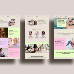 Claire Shopify Pagefly Website Template Bold & Colorful Website Wellness Website Template Studio Website image 3