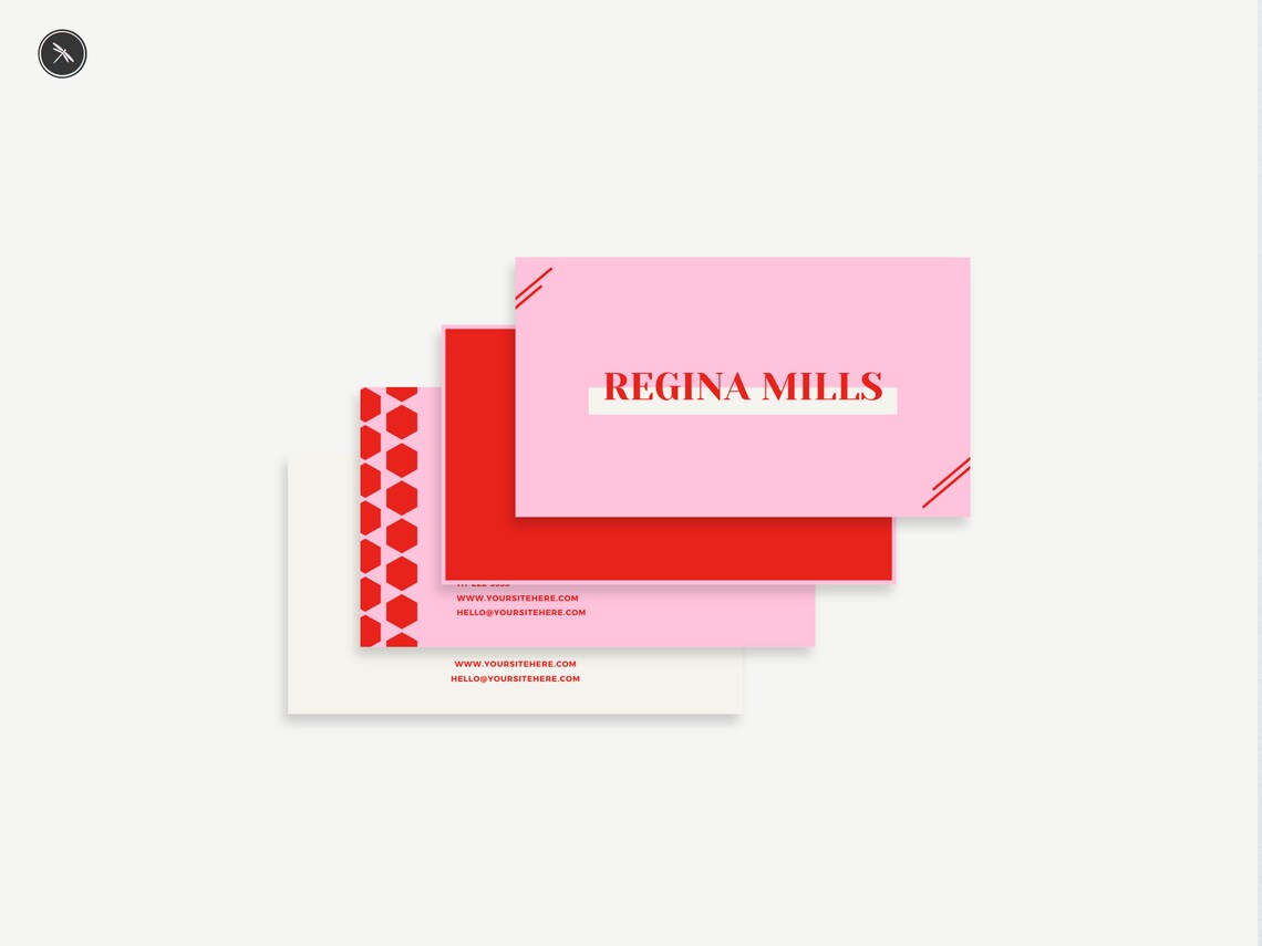Regina Business Card Template Canva Business Card Print Design Template Modern & Bold Biz Card