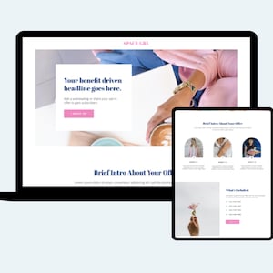 Space Grl One Page | DIVI Layout |  Wordpress Landing Page | Sales Page | Website Template | Restaurant Template | Modern, Elegant