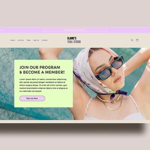 Claire Shopify Pagefly Website Template Bold & Colorful Website Wellness Website Template Studio Website image 7