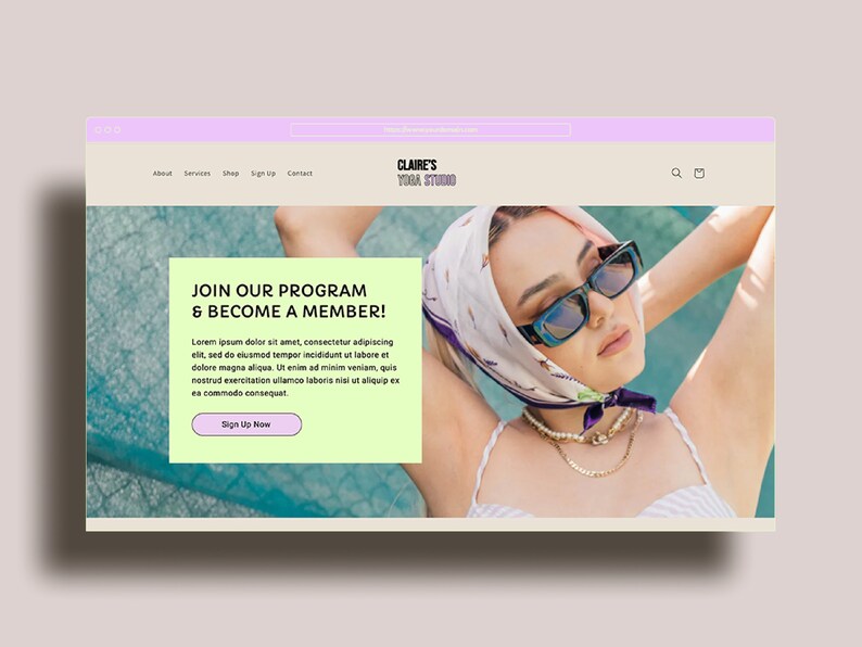 Claire Shopify Pagefly Website Template Bold & Colorful Website Wellness Website Template Studio Website image 7