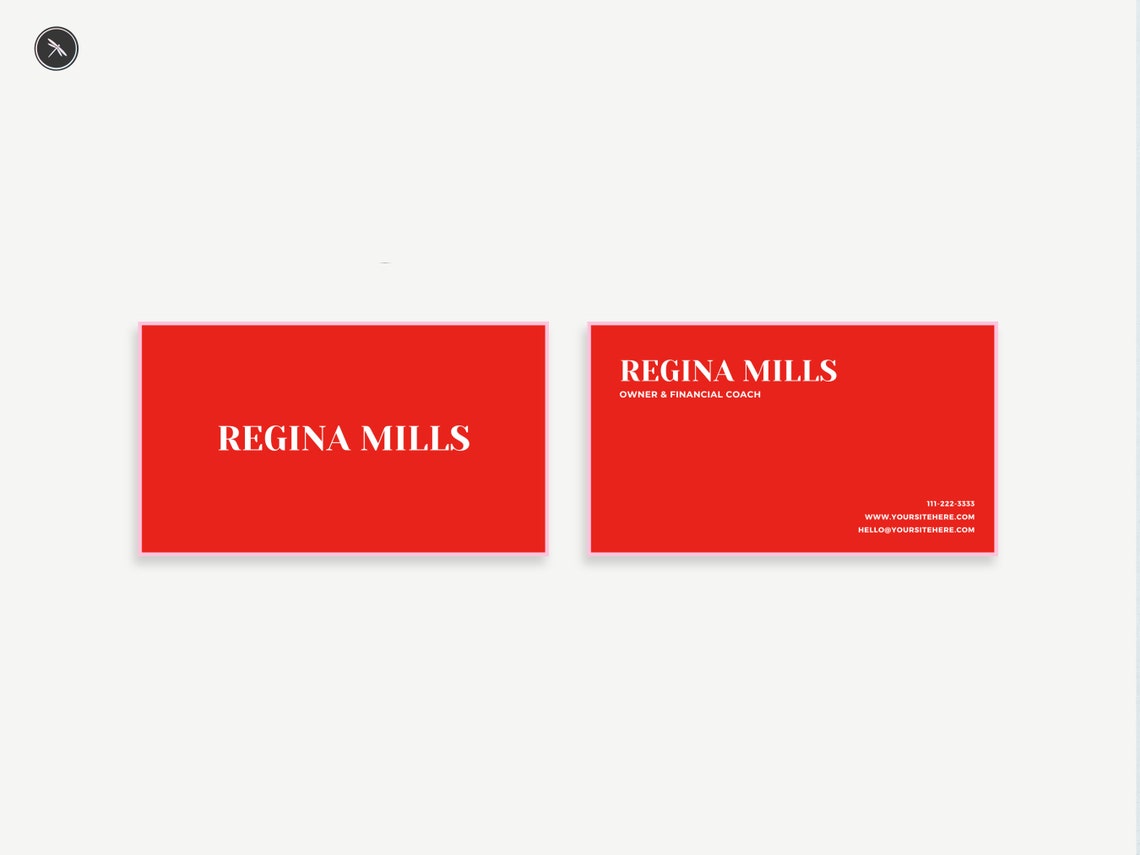 Regina Business Card Template Canva Business Card Print Design Template Modern & Bold Biz Card