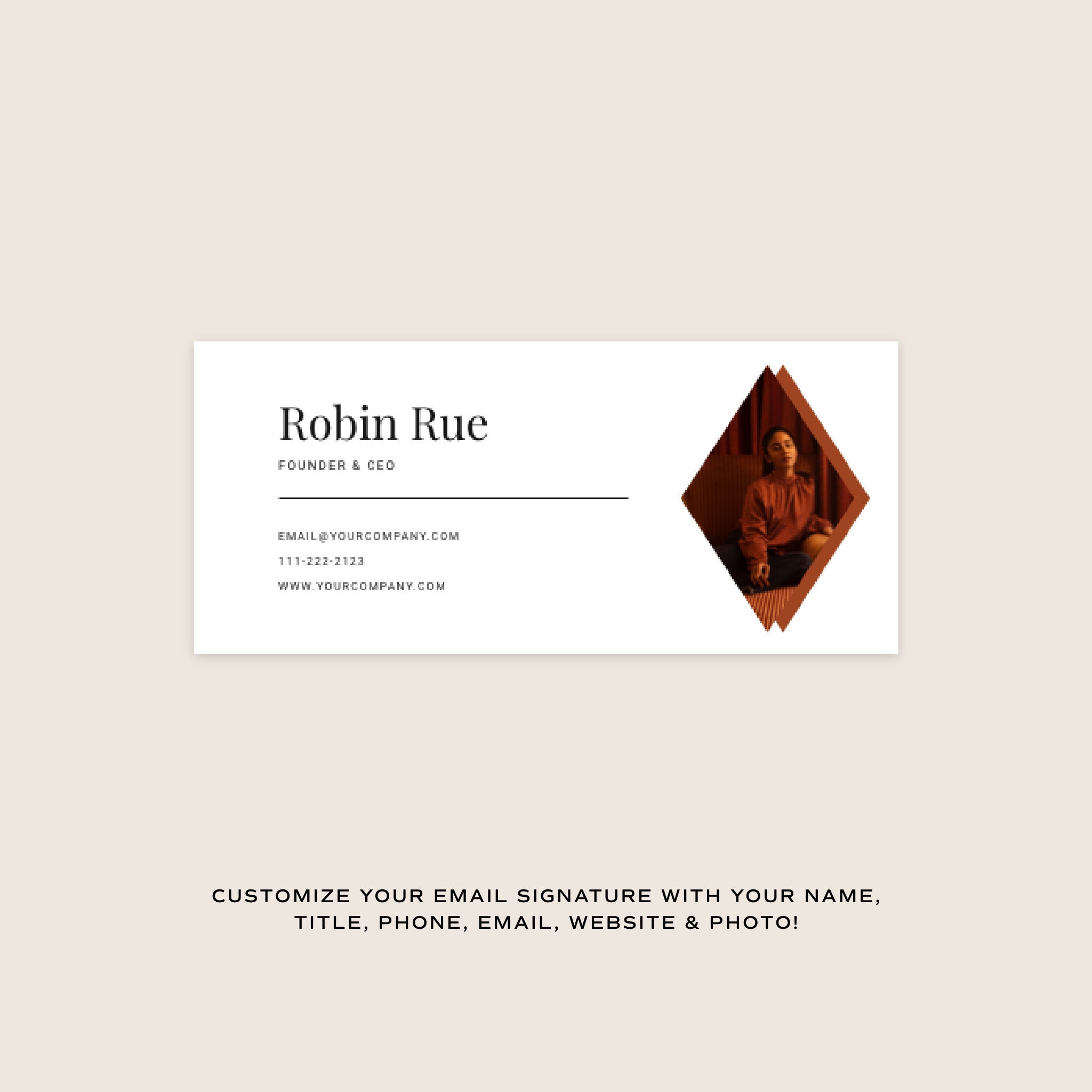 Robin Email Signature Template Collection | Adobe XD | Gmail Email ...