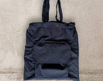 Textile shopper bag, Tote bag, Market bag, Shoulder bag , Simple tote bags, Blue bag