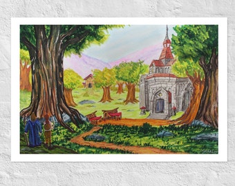Northshire Abbey | World of Warcraft Fanart, Art Print