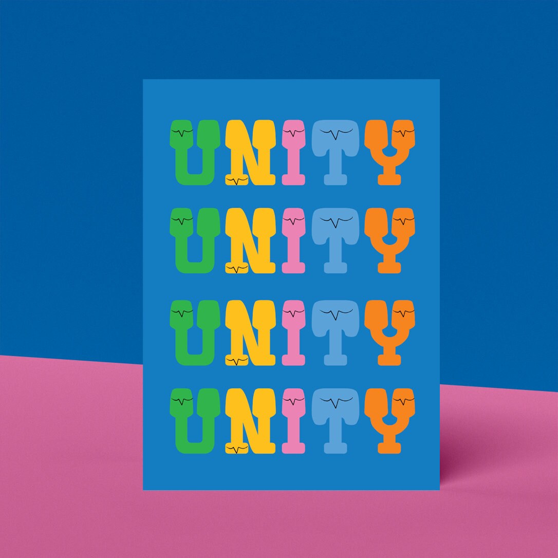 Affiche A5 | Décoration Joyeuse Message de Paix Unité