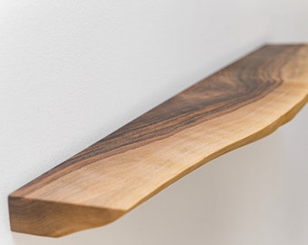 Walnut Floating Shelves, Floating Wood Shelves, Custom Floating Shelves, Floating Kitchen Shelves, Live Edge Floating Shelves, Solid Shelves