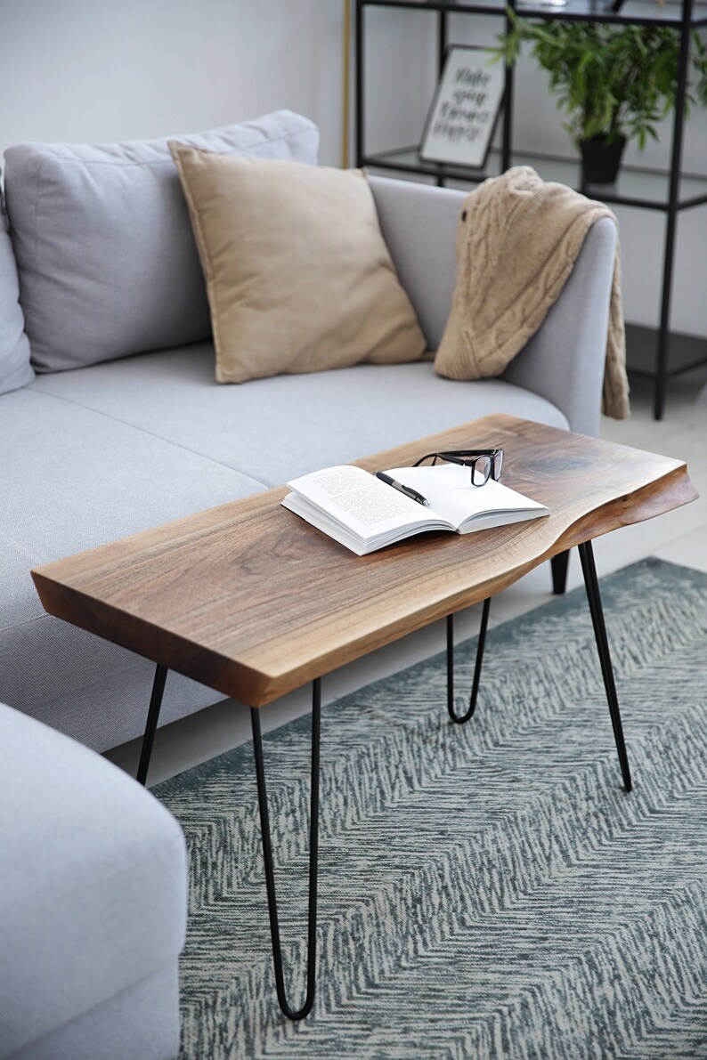 Live Edge Coffee Table Small Coffee Table Reclaimed Wood Etsy