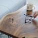 Walnut Coffee Table, Live Edge Small Modern Mid Century Coffee Table, Reclaimed Wood Table, Living Room Table, Dining Table, Farmhouse 