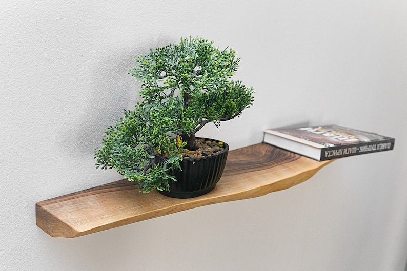 Walnut Floating Shelves Custom Wood Shelves Rustic Shelves Etsy UK