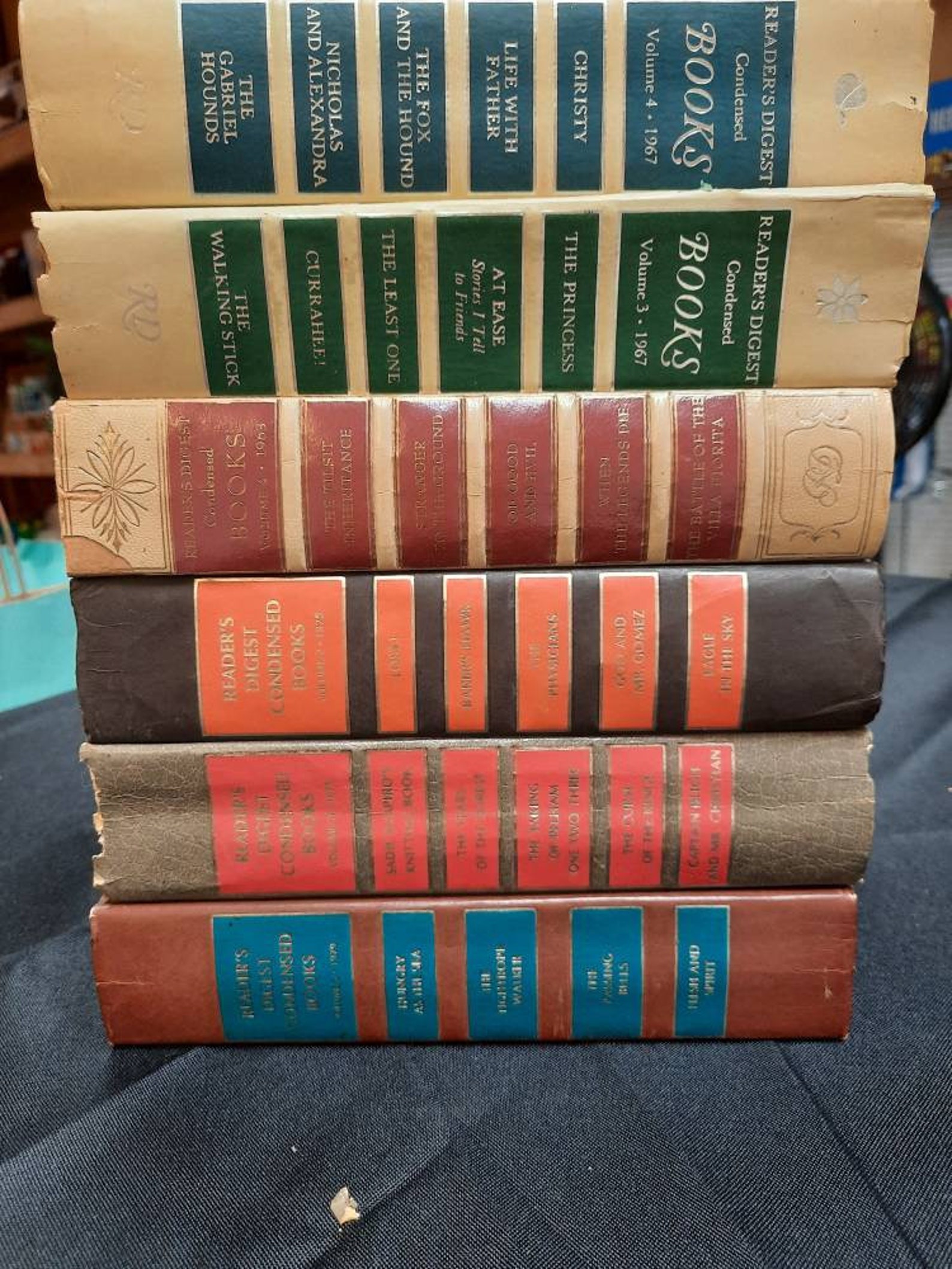 6 vintage Readers Digest book lot beautiful covers for your Etsy