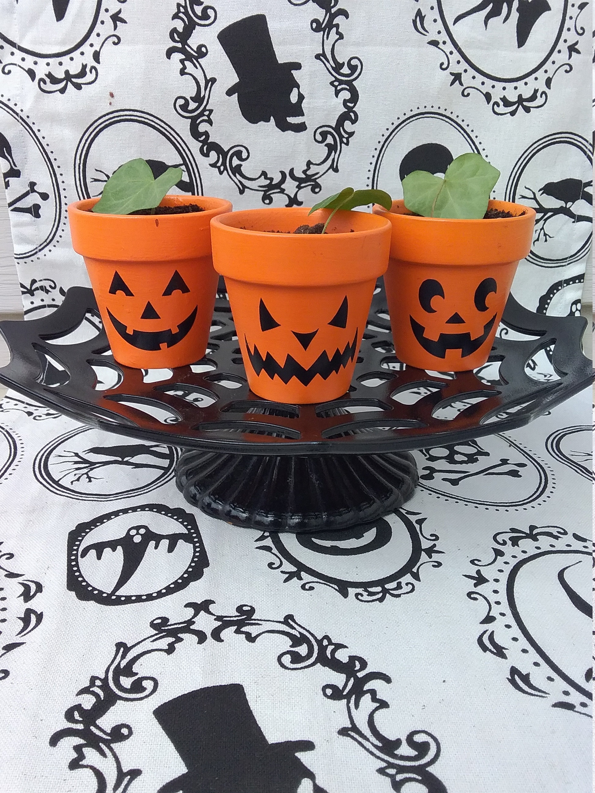 Jackolantern Planter Pumpkin Planter Jackolantern Pot Etsy