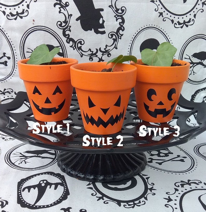 Jackolantern Planter Pumpkin Planter Jackolantern Pot Etsy