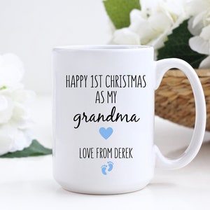 First christmas as my grandma gift,Christmas gift for new grandma,Newborn to grandma,Baby first christmas gift for grandma,Grandma mug