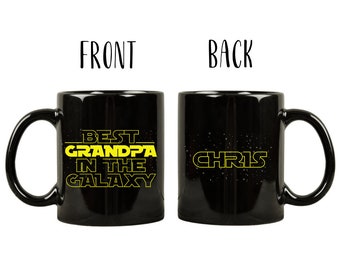 Grandpa gifts best grandpa in the galaxy,Star wars funny men mug,Father&#39;s day grandpa mug,Star wars custom name,Appreciation grandpa mug