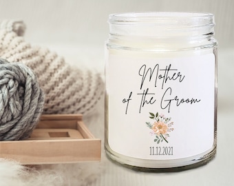 Mother of the groom,Wedding gift for mother,Mother date candle,Mother gift from groom,Wedding decor,Mother  soy candle,Mom wedding reveal