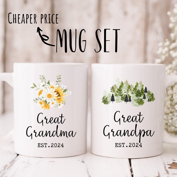 New Great Grandparents Pregnancy Announcement Gift Great Grandparents To Be Baby Reveal Present New Great Grandma and Grandpa Mug