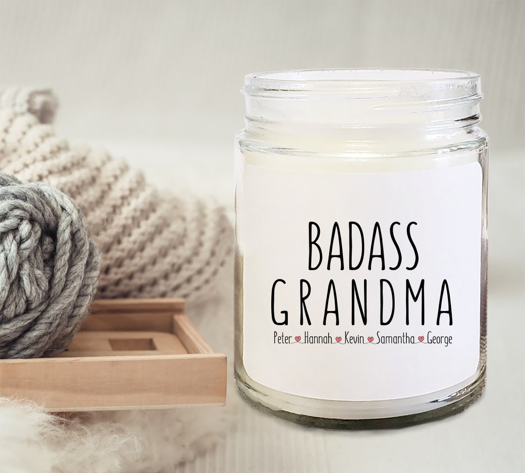 Grandma candle with grandkids names,Personalized grandma candle,Grandma