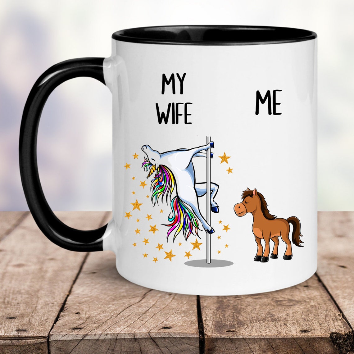 Funny Unicorn Coffee Mug for Husbandhubby Gift From Wifejoke Etsy
